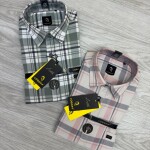 logoff cotton oxford checks shirt