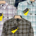 logoff cotton oxford checks shirt