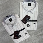 logoff linen stripes shirt