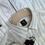 logoff linen stripes shirt