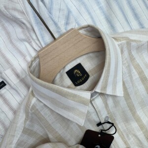 logoff linen stripes shirt
