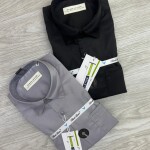 Black letter imported satin shirts