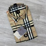 logoff imported satin burberry checks shirt