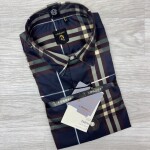 logoff imported satin burberry checks shirt