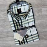 logoff imported satin burberry checks shirt