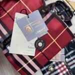 logoff imported satin burberry checks shirt