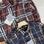 logoff imported satin burberry checks shirt