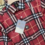 logoff imported satin burberry checks shirt