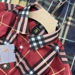logoff imported satin burberry checks shirt