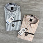 logoff linen stripes shirt
