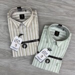 logoff linen stripes shirt