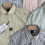 logoff linen stripes shirt