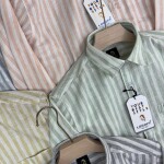 logoff linen stripes shirt