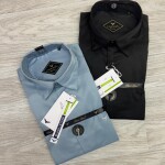 Black letter imported satin shirts