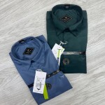 Black letter imported satin shirts