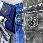black letter jeans pant