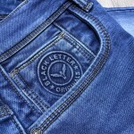 black letter jeans pant