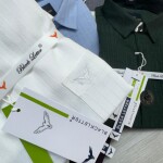 Black letter imported linen stripes shirts