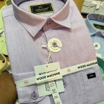 wood machine linen shirt