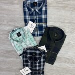logoff premium cotton twill checks shirt
