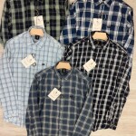 logoff premium cotton twill checks shirt