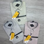 black letter cotton linen printed shirt