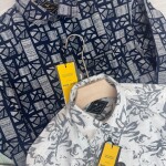 black letter cotton linen printed shirt