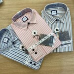 chain craft cotton linen stripes shirt