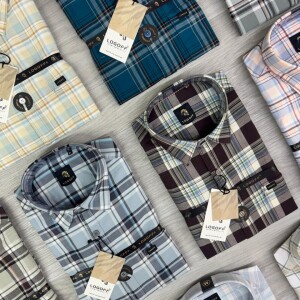 logoff cotton oxford checks shirt