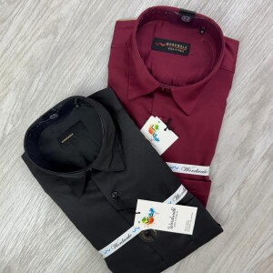 word wale imported satin shirt