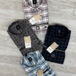logoff cotton oxford checks shirt