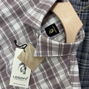 logoff cotton oxford checks shirt