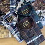 wood machine checks cotton shirt