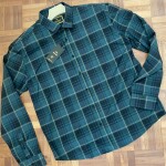 wood machine checks cotton shirt