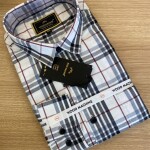 wood machine checks cotton shirt