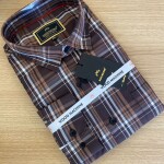 wood machine checks cotton shirt