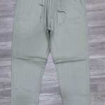 wood machine baggy linen pant