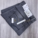 Black Letter Ankle Fit Jeans