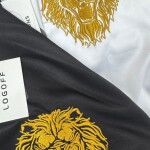 logoff embroider work satin lycra shirt