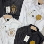logoff embroider work satin lycra shirt