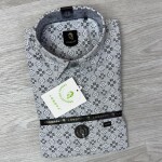 logoff cotton oxford printed shirt