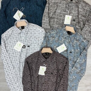logoff cotton oxford printed shirt