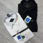 black letter imported stripes shirt