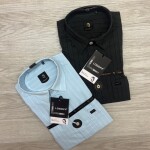 logoff cotton oxford stripes shirt