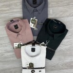 logoff cotton linen dobby shirt