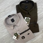 logoff cotton linen dobby shirt