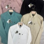 logoff cotton linen dobby shirt