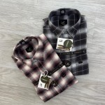 logoff brushing twill checks shirt