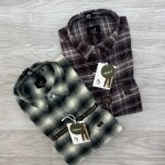 logoff brushing twill checks shirt