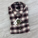 logoff brushing twill checks shirt